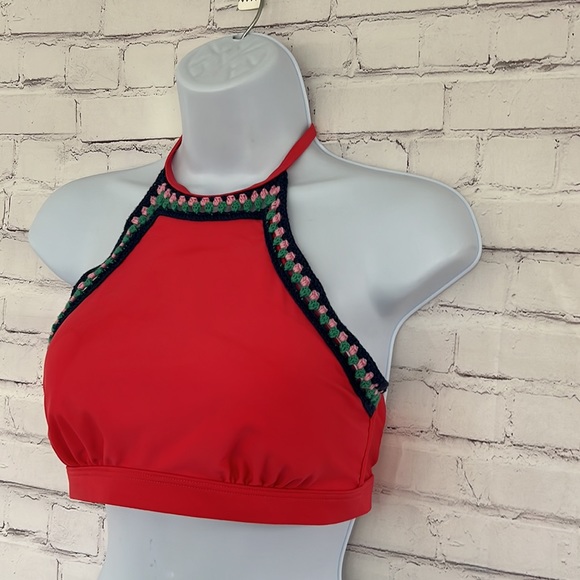 Seekers Australia crochet halter bikini top Sz8 - Picture 2 of 11